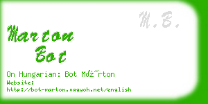 marton bot business card